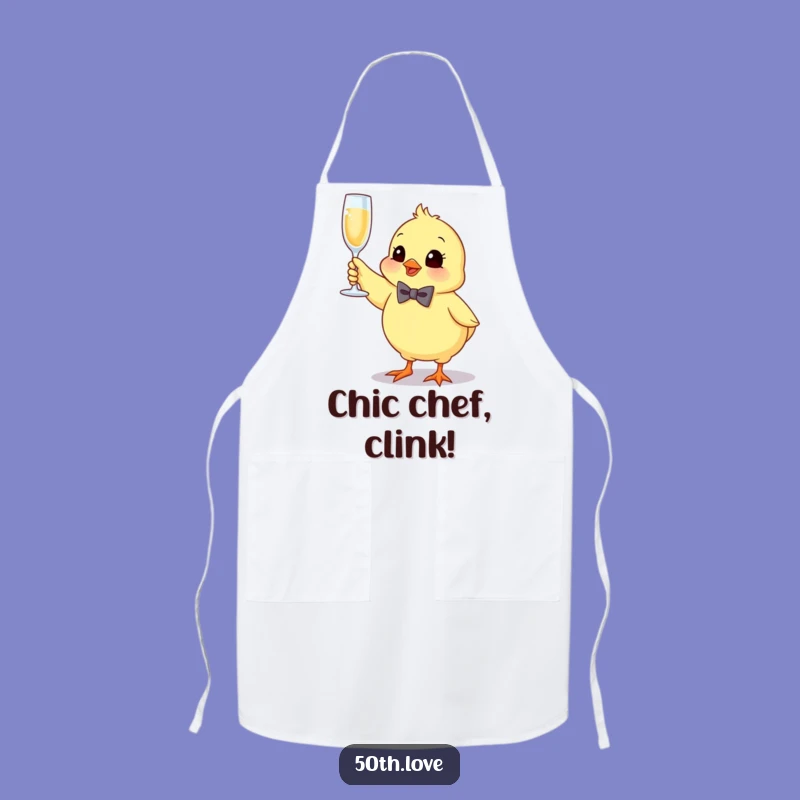Serve with Sparkle: Funny Bouncing Chick Champagne Apron