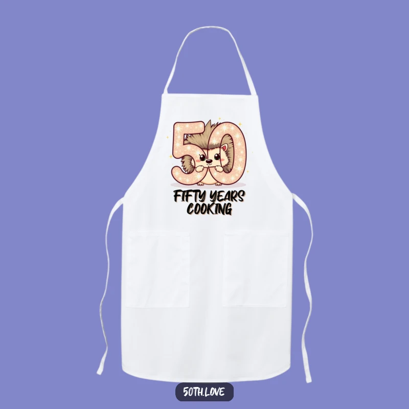 Funny Hedgehog 50th Birthday Apron: Cook with Charm and Laughter