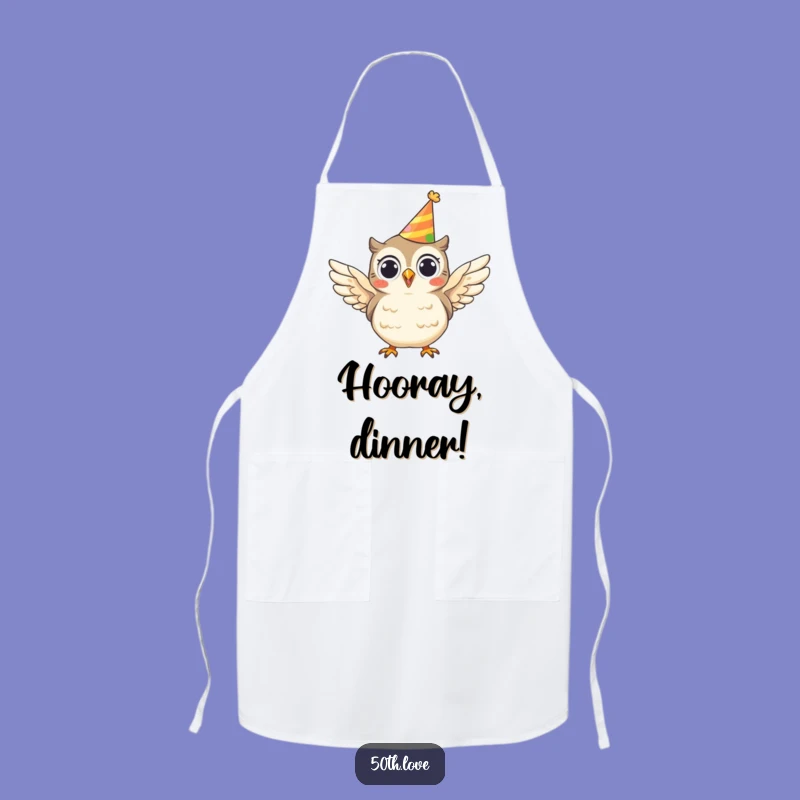 Funny Cheerful Owl Party Apron: Cook Up Fun with Wise Flair!