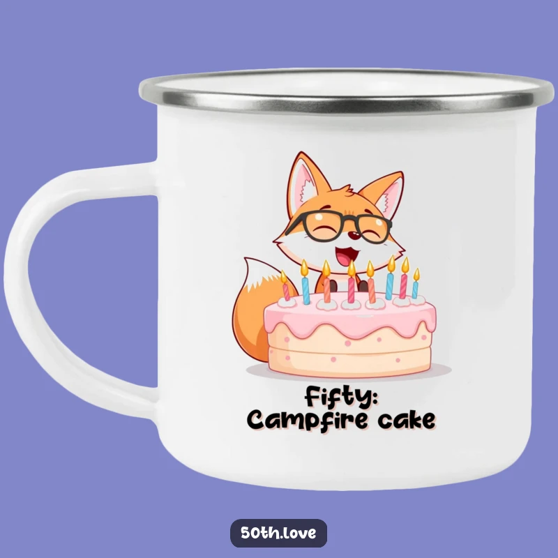 Funny Fox Camping Mug: Your Clever Birthday Companion Gift!