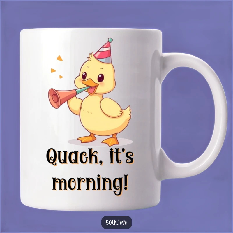 Funny Duckling Party Horn Mug: Hilarious Celebration Gift for Quacking Good Times