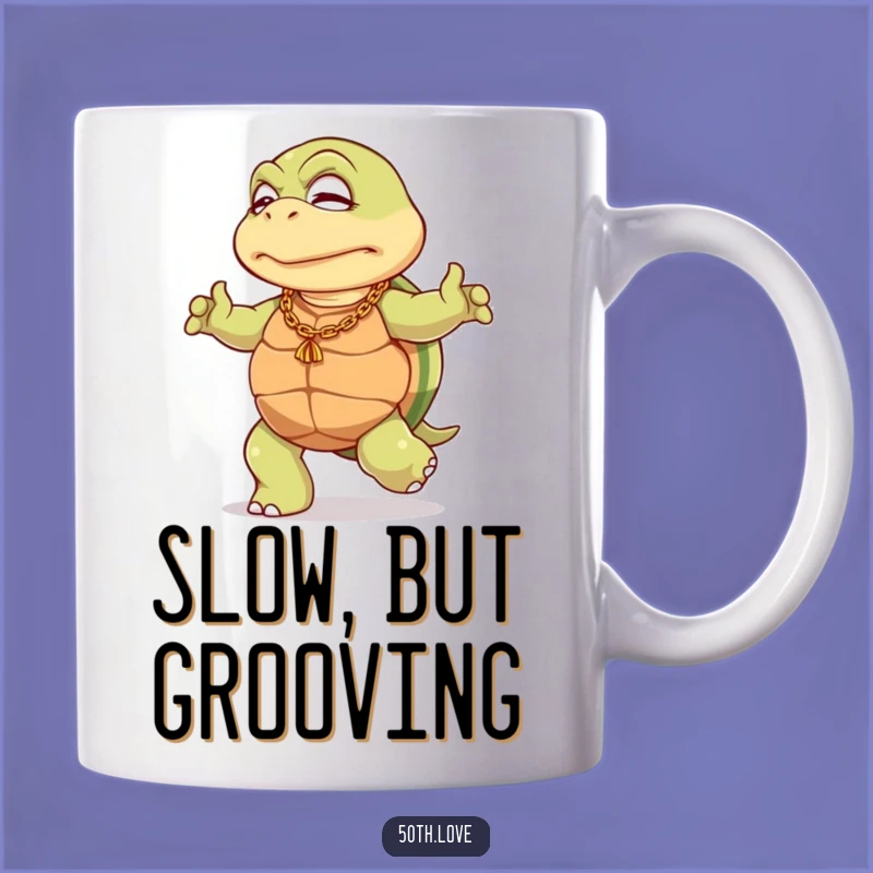 Funny Turtle 50th Birthday Mug: Smooth Moves for a Hilarious Milestone Celebration