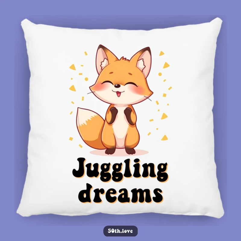 Cozy Giggling Fox Confetti Pillow: Funny Comfort for Lively Spaces