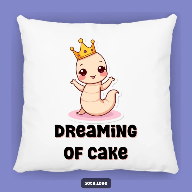 Funny Birthday Worm Pillow: snuggle up for a royal party