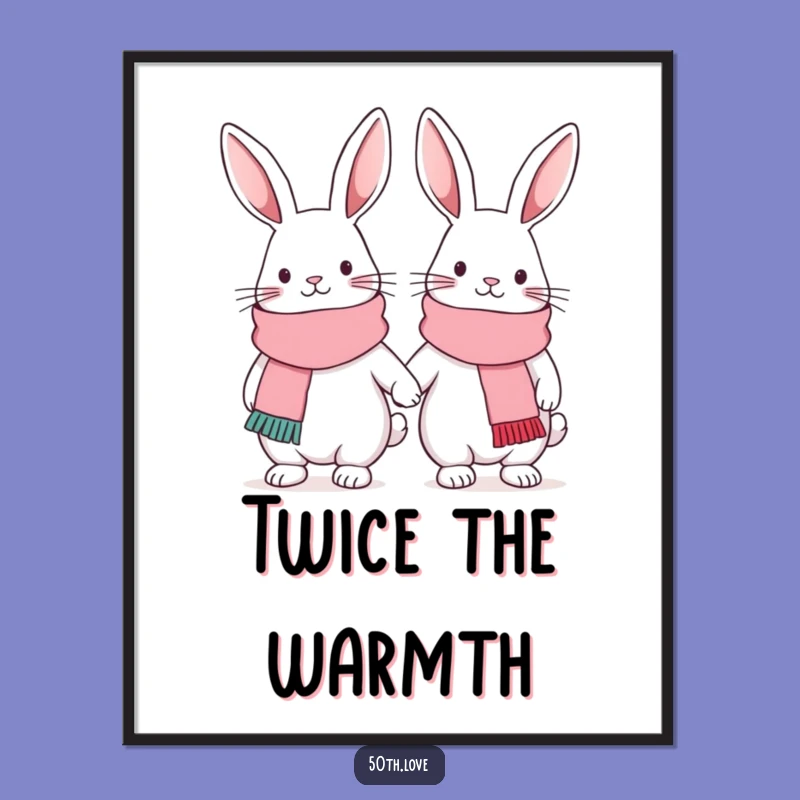 Funny Bunny Friendship Digital Art: Hilarious Printable for Bonds Celebration