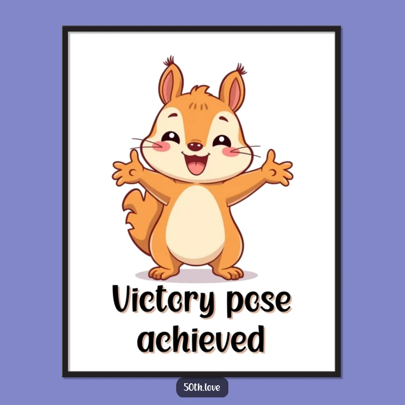 Funny Squirrel Celebration Digital Art: Instant Joyful Decor for Your Walls