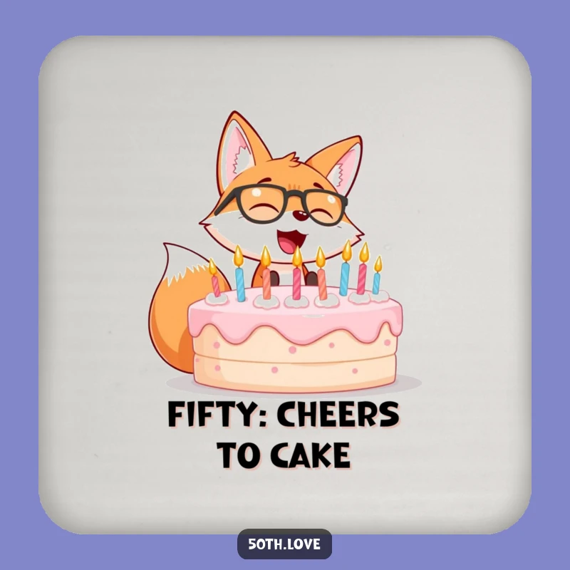 Funny Fox Coaster for Birthdays: Protect Surfaces with Wit!