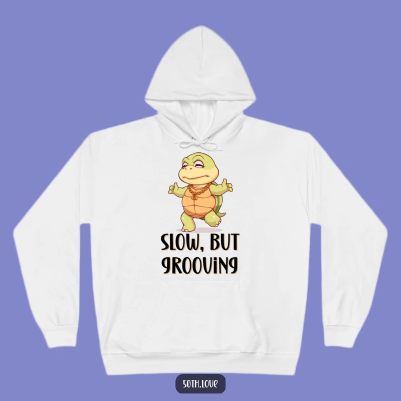 Funny Turtle 50th Birthday Hoodie: Cozy Comfort with Hilarious Dancing Vibes