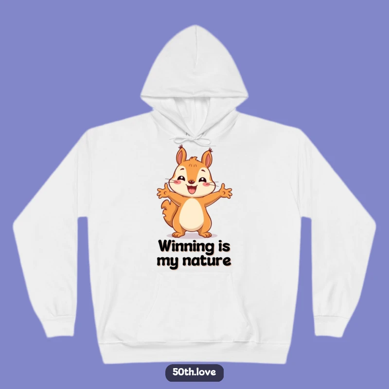 Cozy Funny Squirrel Celebration Hoodie: Warm and Hilarious Gift for All