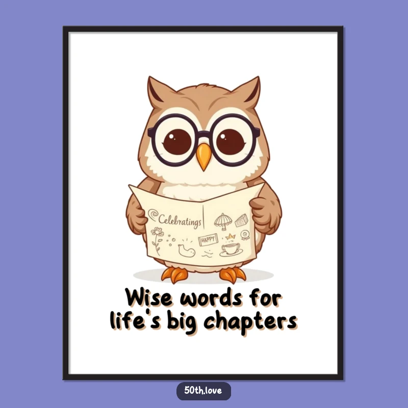 Free Printable Owl Wall Art: Wise Reader Funny Downloadable Decor Gift for Study