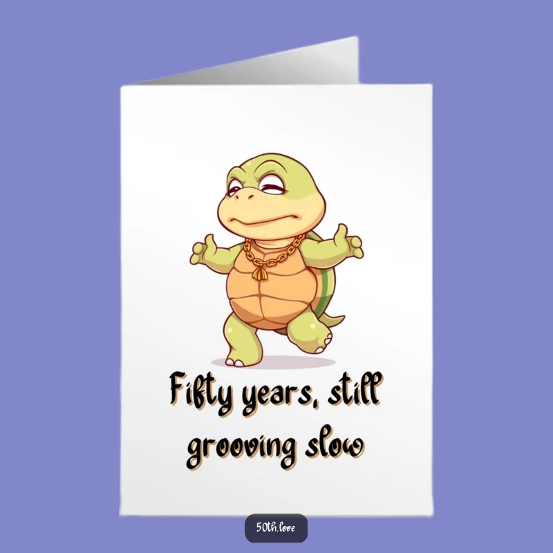 Free Printable Turtle Birthday Card: Funny Downloadable Old School Gift for a Milestone
