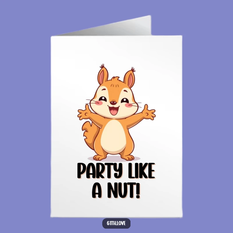 Free Printable Birthday Card: Funny Squirrel Celebration Art, Downloadable DIY Gift