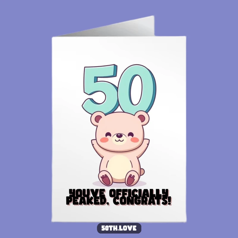 Free Printable Bear Card: Funny Milestone Congratulations, Downloadable DIY Celebration