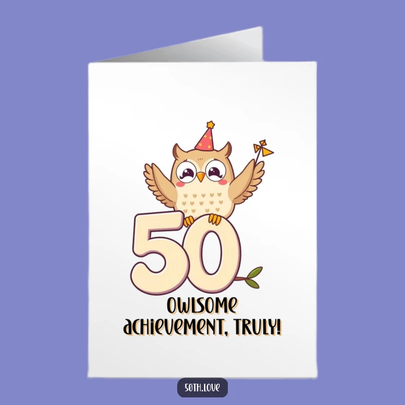 Free Printable Funny Congrats Card: Owl Milestone Achievement Downloadable