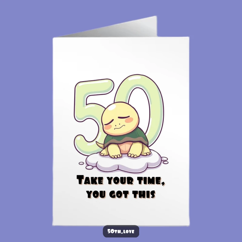 Free Printable Turtle Card: Milestone Achieved! Congrats with Slow-Motion Humor!