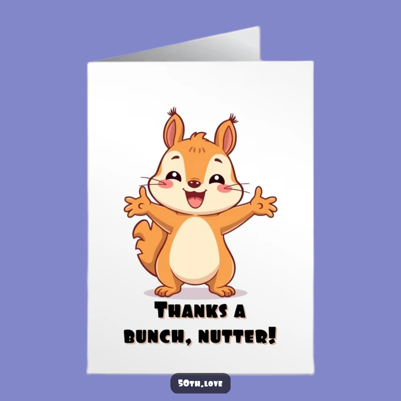 Free Printable Thank You Card: Humorous Squirrel Appreciation Art, Downloadable Gift