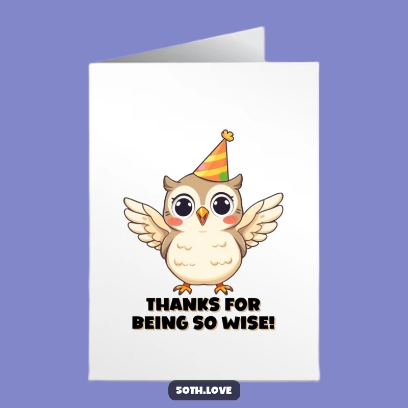Free Printable Thank You Card: Owl's Grateful Flap, Downloadable Heartfelt Appreciation