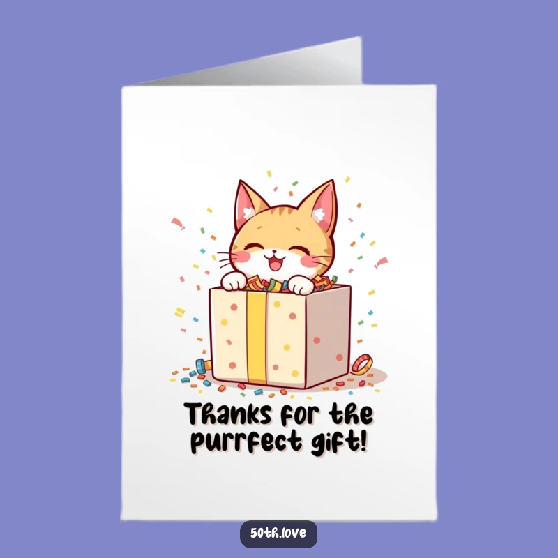 Free Printable Funny Cat Thank You Card - Hilarious Downloadable Gift for Cat People