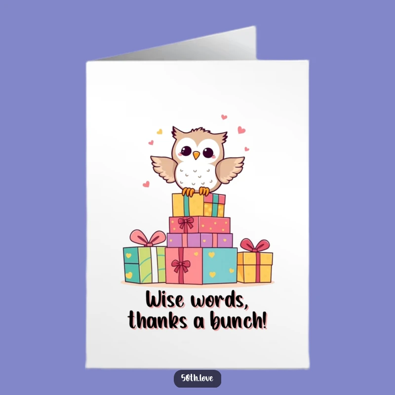 Free Printable Funny Owl Thank You Card - Hilarious Hooting Downloadable Gift
