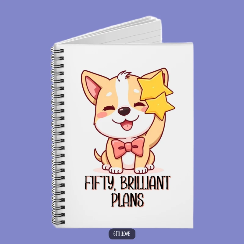 Funny Winking Dog Star Notebook - Jot Down Your Brilliant Ideas!