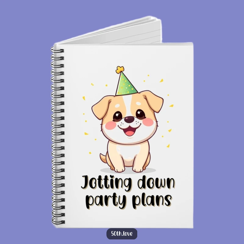 Funny Dog Juggling Confetti Notebook - Party Pup Journal