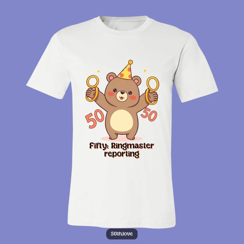 Funny 50th Birthday Bear T-Shirt: A Hilarious Party Essential Gift!