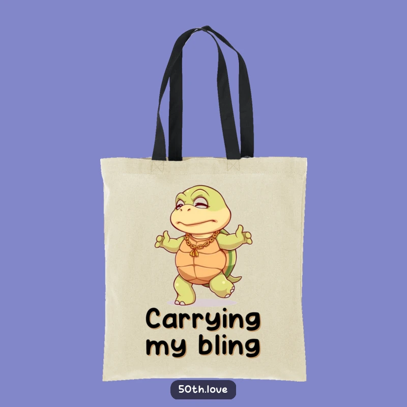 Funny Turtle 50th Birthday Tote Bag: Carry Your Groove in Hilarious Style
