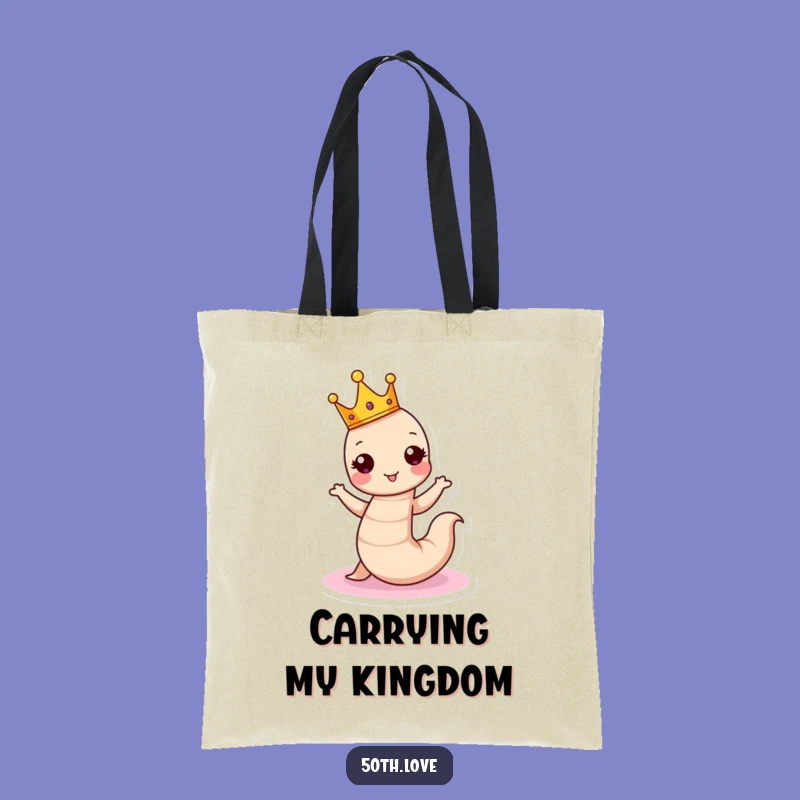 Funny Birthday Worm Tote Bag: carry your party essentials with flair
