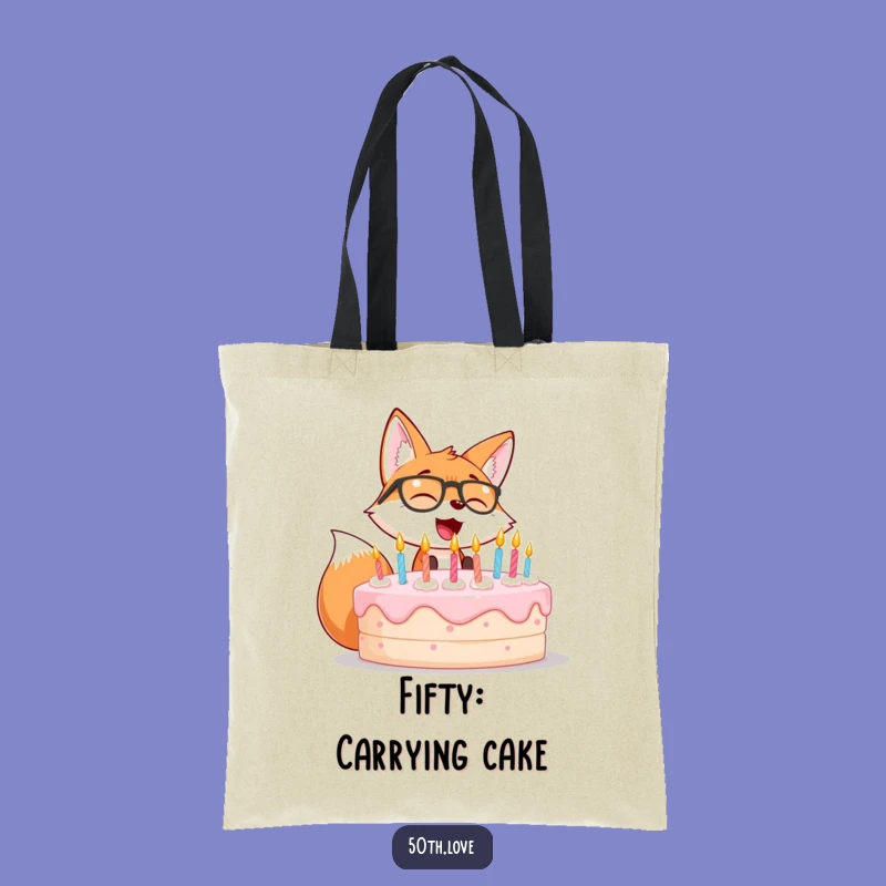 Funny Fox Birthday Tote Bag: Carry Your Celebration in Style Gift!
